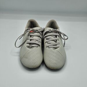 Adidas Nemeziz Boys Girls Soccer Cleats Size‎ 13K Gray/Orange Striped FG Youuth